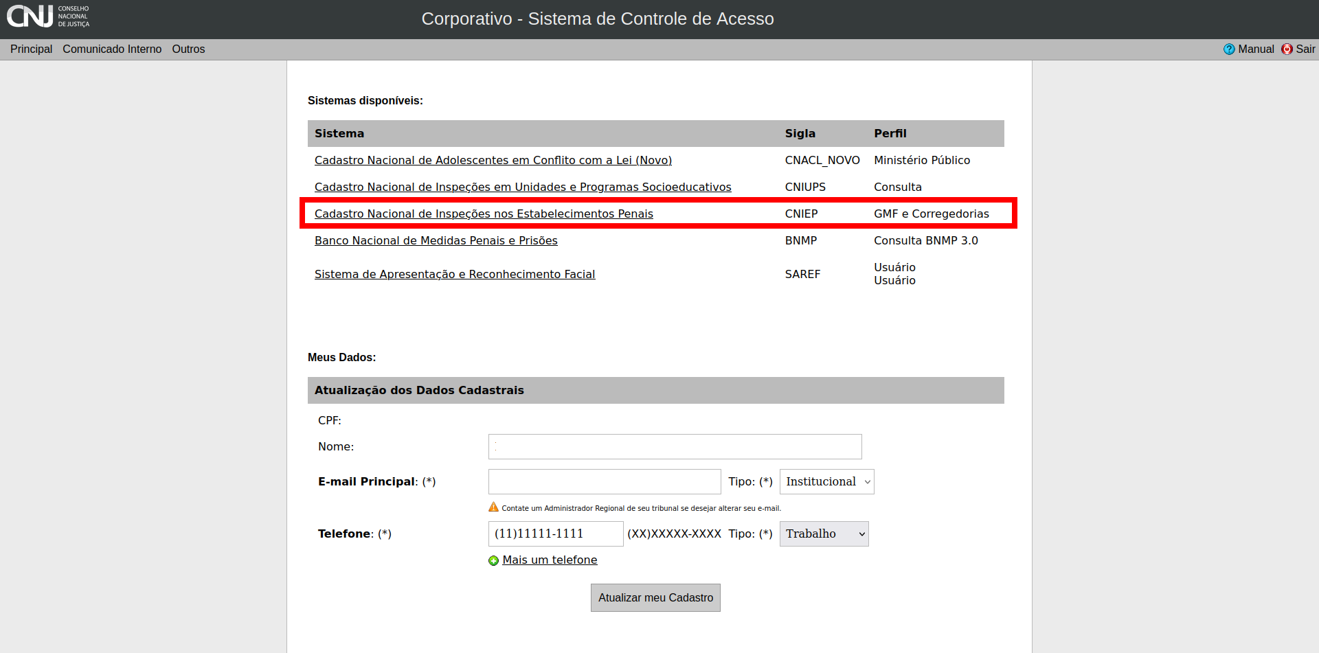 Sistemas Corporativo
