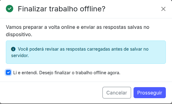 Finalizar Offline