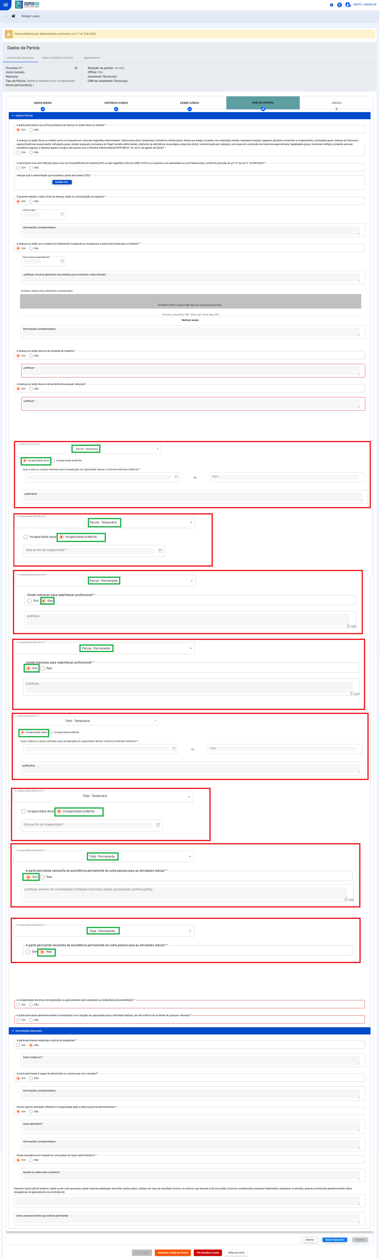 Campo obrigatórios em branco