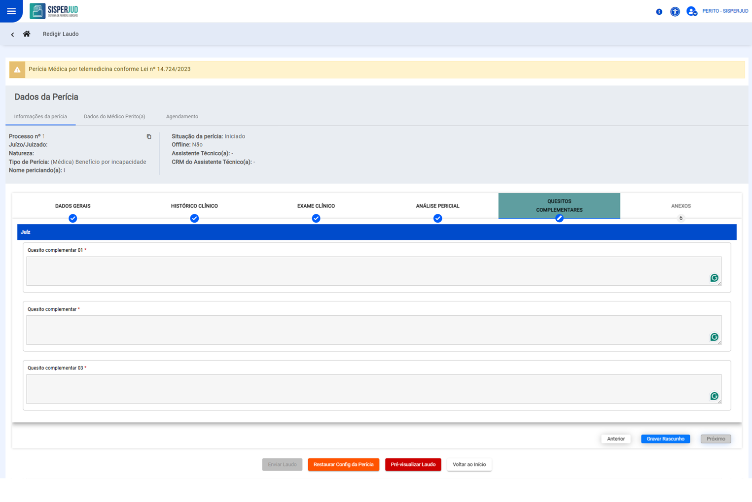 Campo obrigatórios em branco