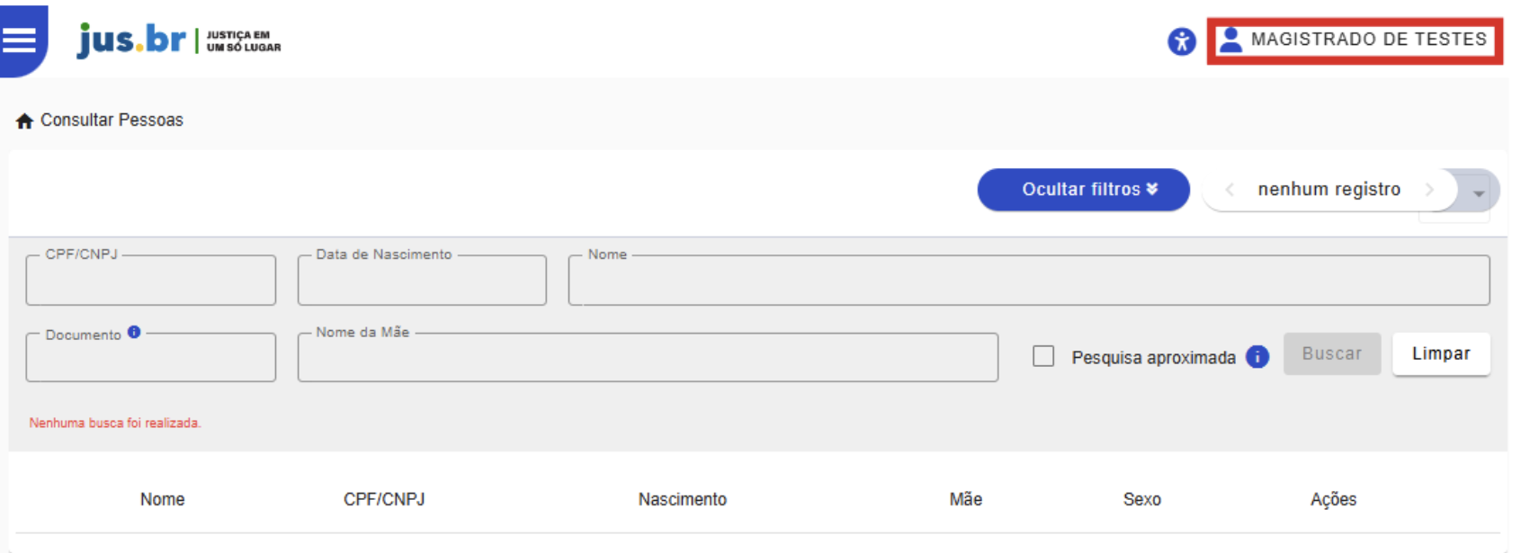 Figura 12 - Menu do Usuário