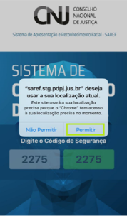 Botão “Permitir&quot; Localização