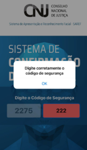 Código Segurança Incorreto