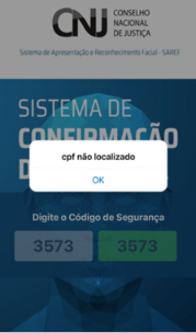 CPF não localizado