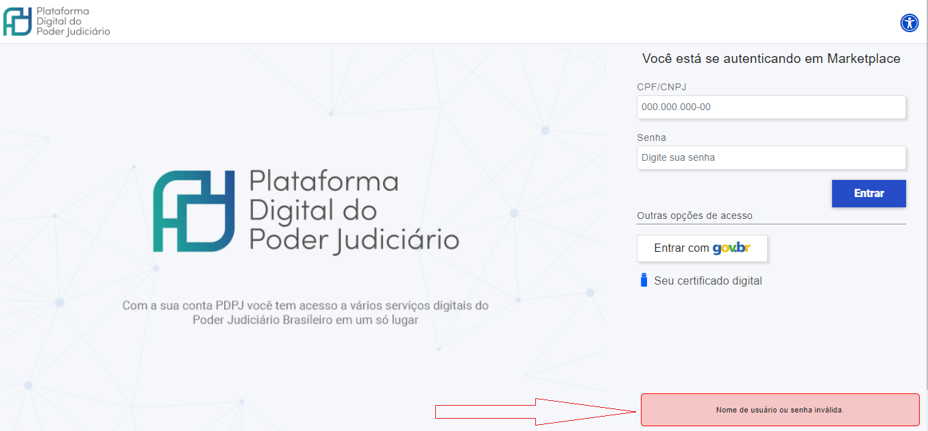 Tela de Configurações de usário - Sistema Corporativo