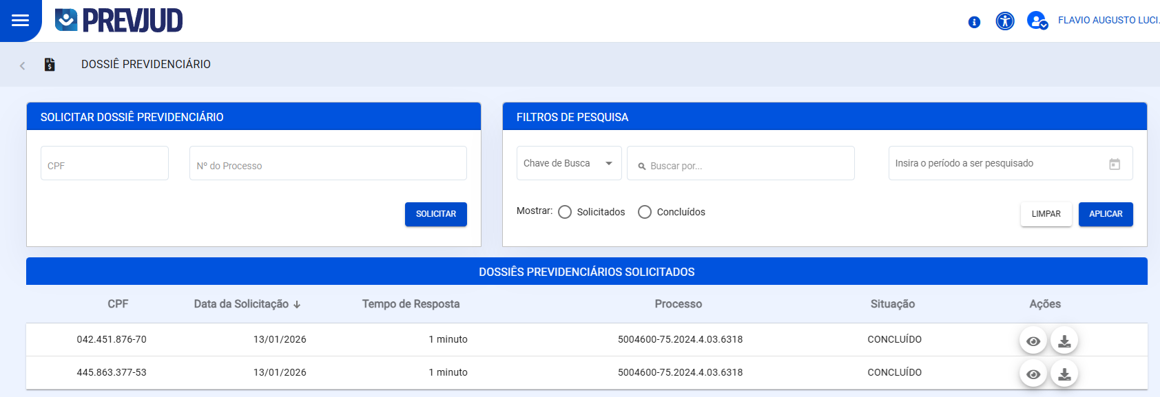 Layout Dossiê Previdenciário