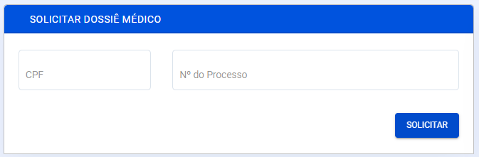 Box Solicitar Dossiê Médico