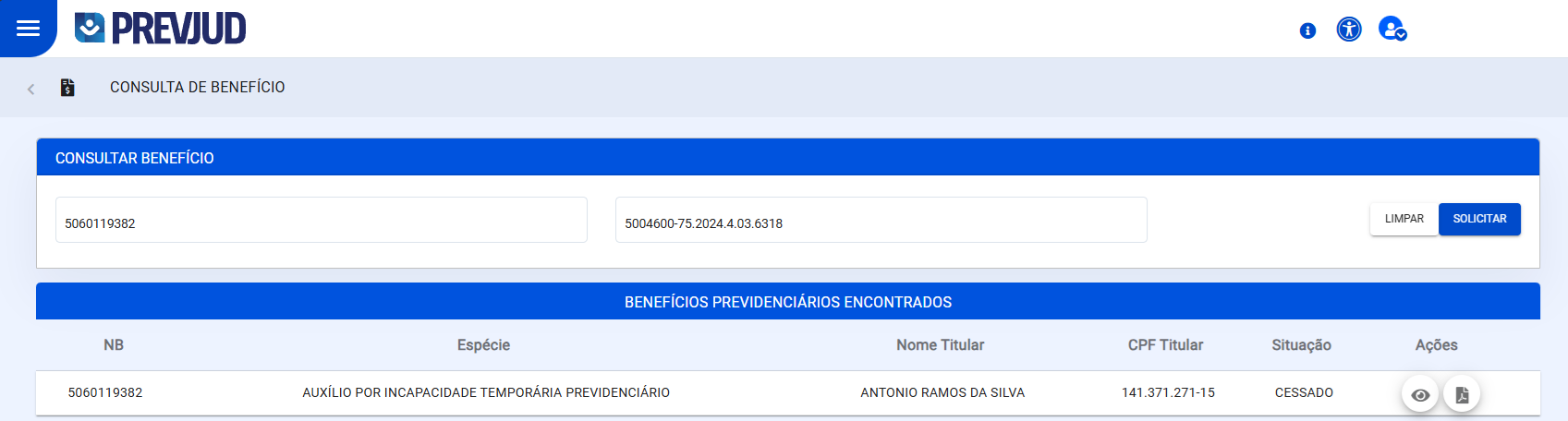Layout Benefícios