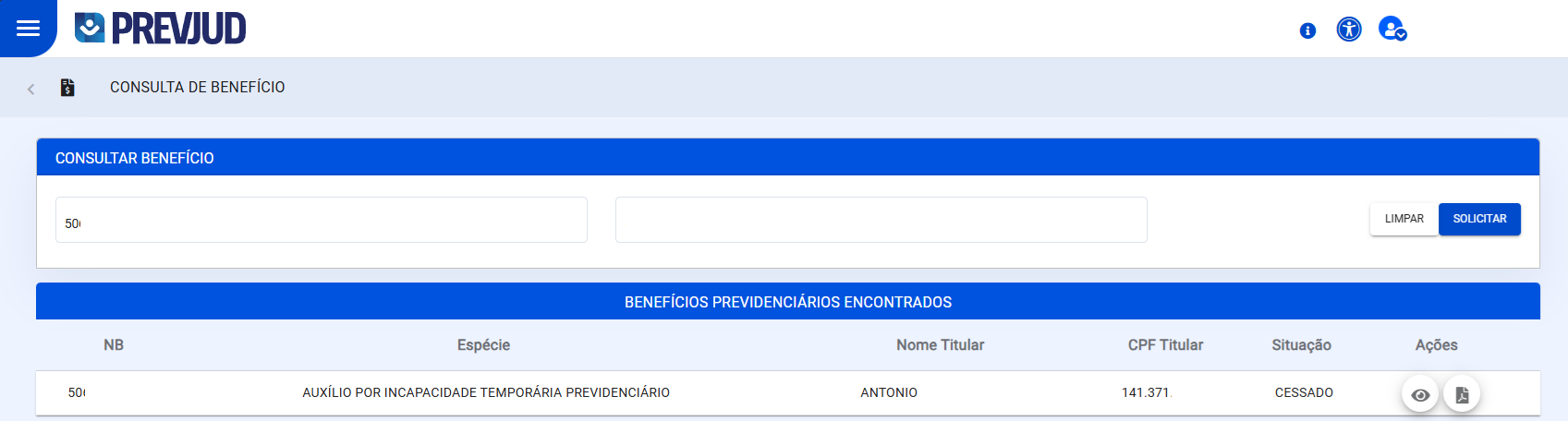 Layout Benefícios