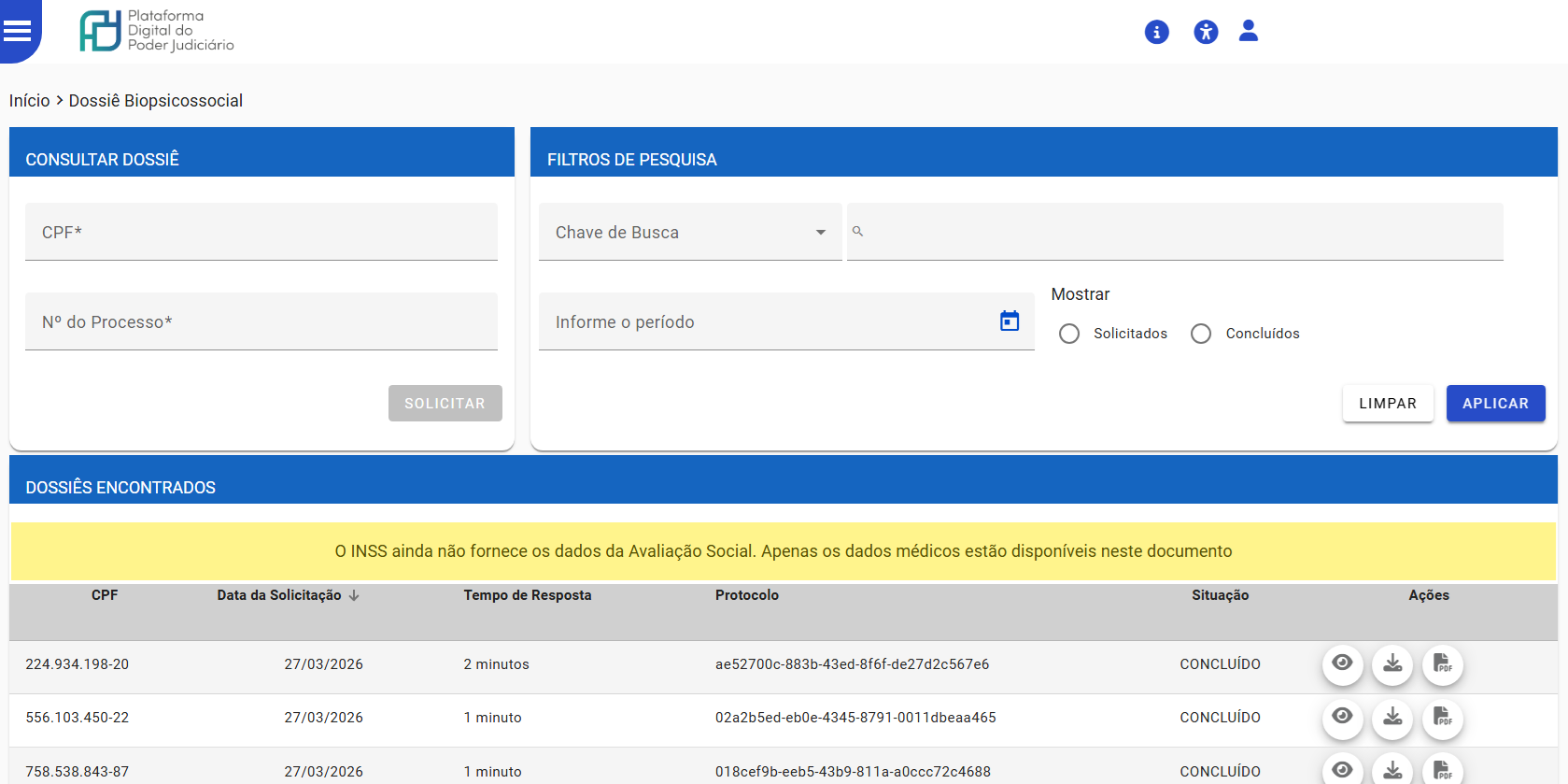 Layout Dossiê Biopsicossocial