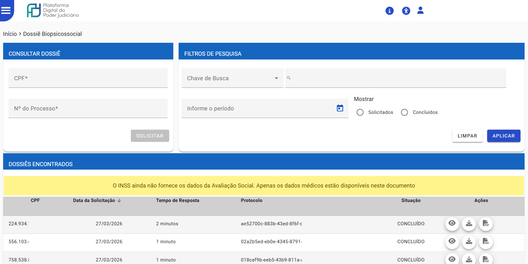 Layout Dossiê Biopsicossocial
