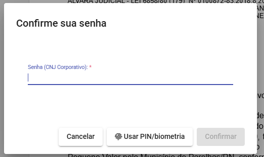 Modal Confirmar Assinatura