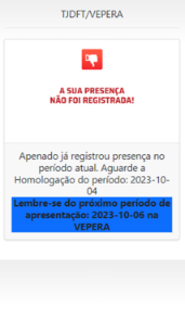 Presença não Registrada