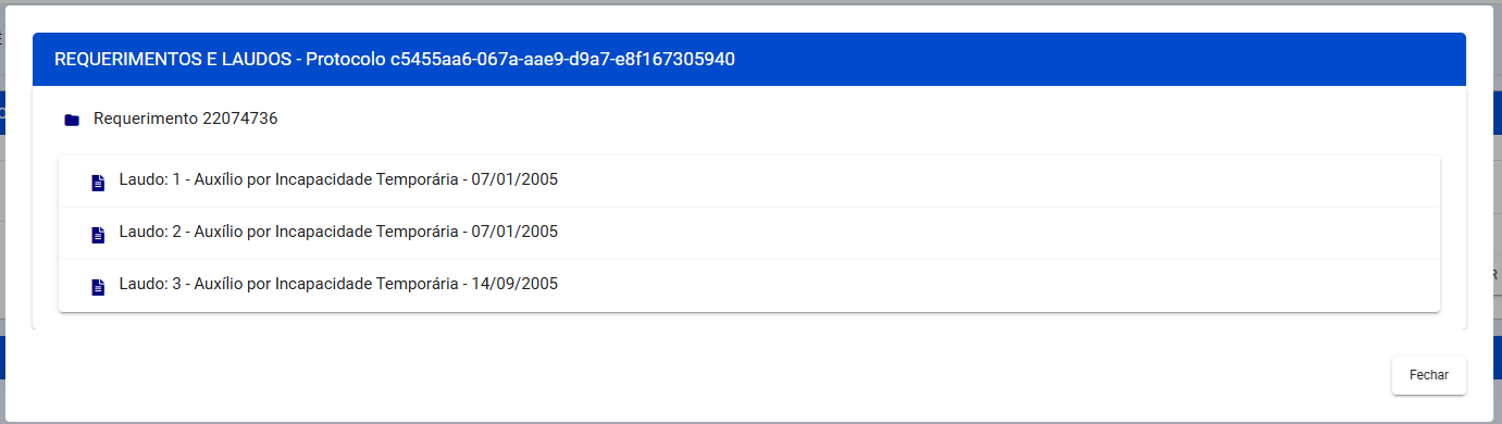Janela de Visualização de um Dossiê Médico